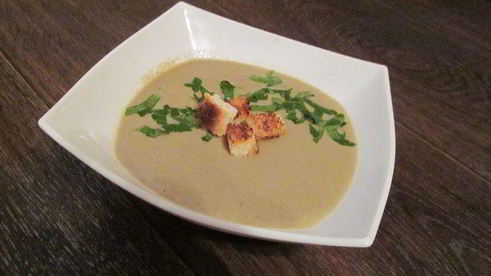 постны суп-крем из шампиньонов с кокосовым молоком