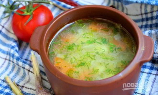 Постный суп на каждый день