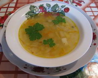 Постный суп с рисом