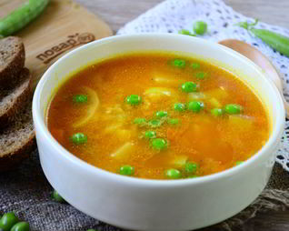 Рисовый суп с горошком