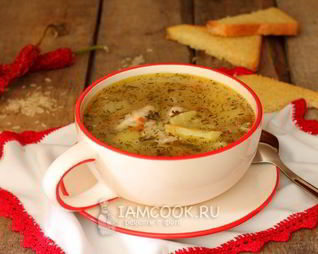 Рисовый суп с курицей