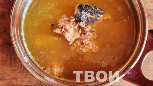 рыбный суп из сайры