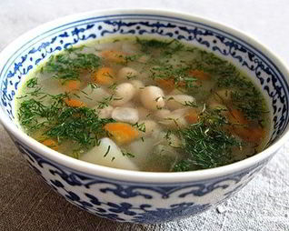 Рыбный суп с фасолью