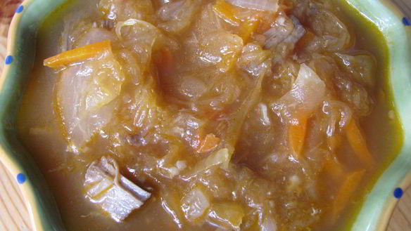 Рецепт Казахские щи из кислой капусты