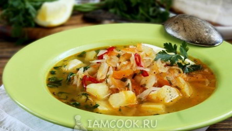 Рецепт постные щи из свежей капусты