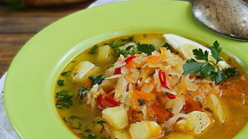 постные щи из свежей капусты