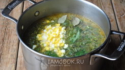 щи из щавеля на курином бульоне