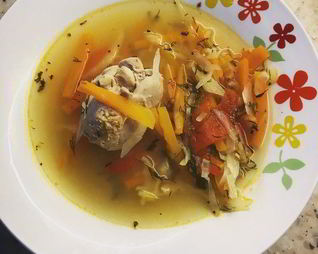 Щи с курицей без картофеля и лука