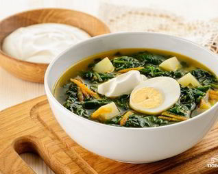 Щи со шпинатом