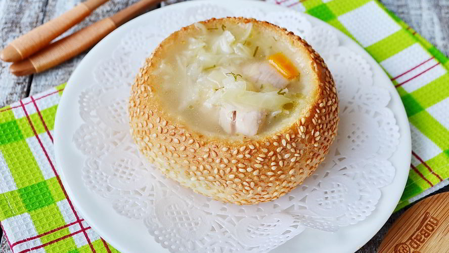 Рецепт суп щи в хлебе