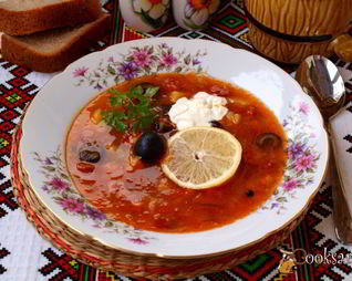 Мясная солянка с картофелем