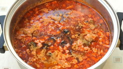 мясная солянка с картофелем