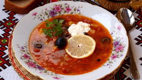 мясная солянка с картофелем