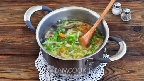 постная солянка из свежей капусты