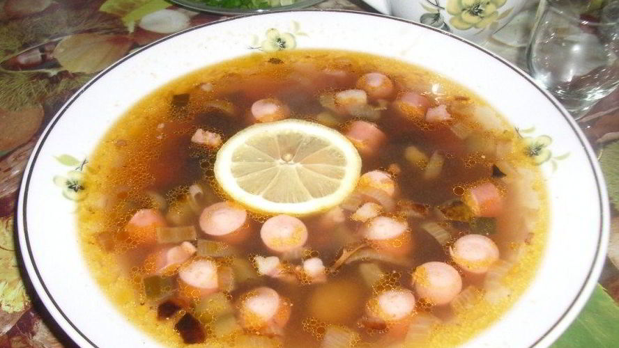 Рецепт солянка мясная с оливками