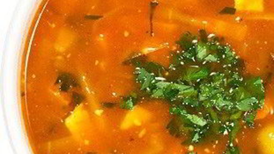 Рецепт солянка по-вегетариански с шампиньонами и адыгейским сыром