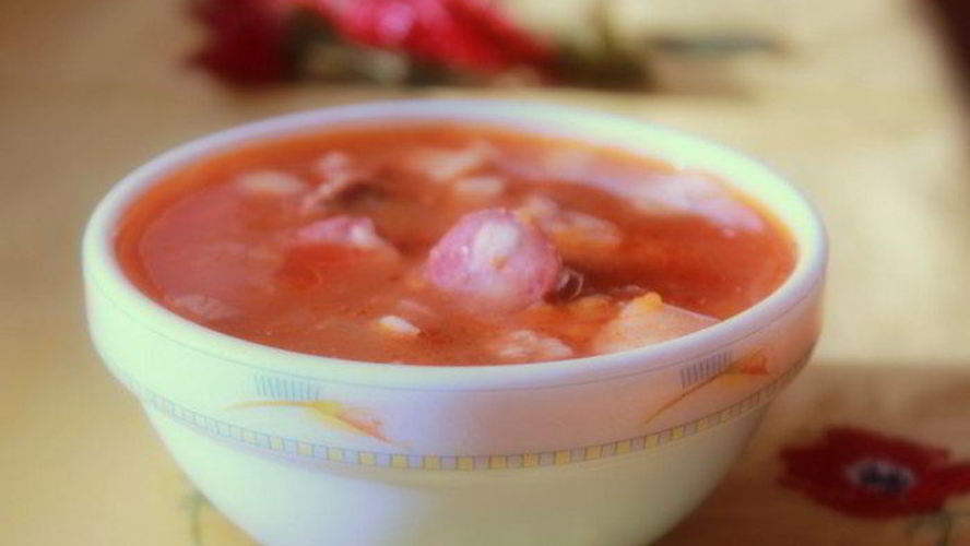 Рецепт солянка с говяжьим сердцем и охотничьими колбасками