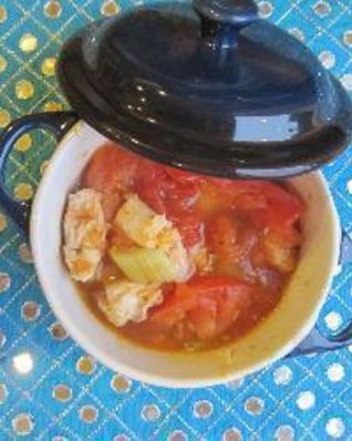 Суп из курицы с помидорами