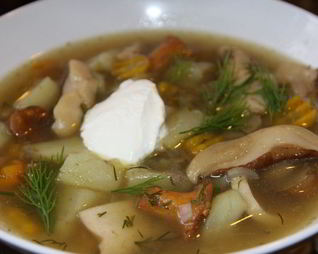 Суп из лисичек замороженных