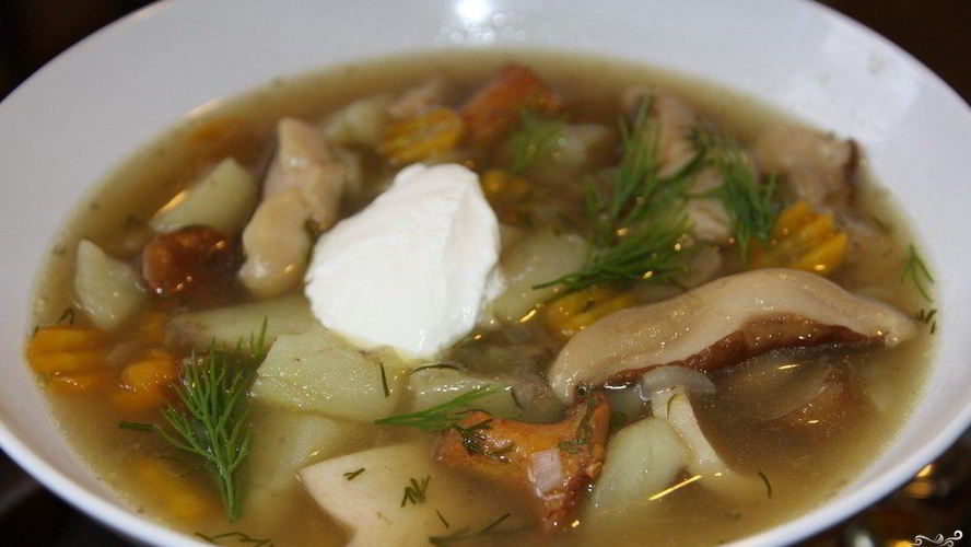 Рецепт суп из лисичек замороженных