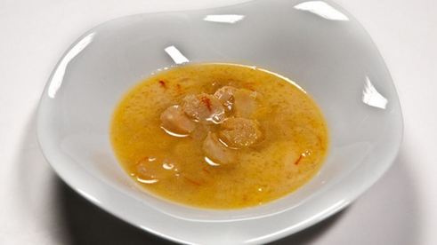 суп из морских гребешков с шампанским