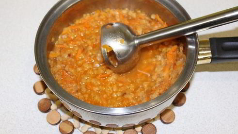 чечевичный суп-пюре с тофу