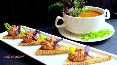 фасолевый суп-пюре с сельдереем и морковью