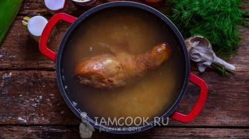 гороховый суп-пюре с копченостями