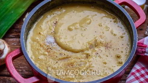 гороховый суп-пюре с копченостями