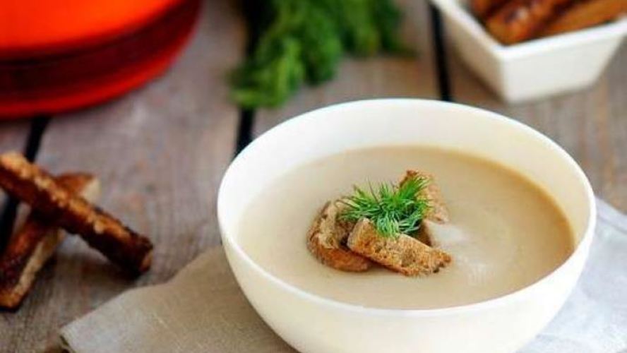 Рецепт грибной суп-пюре со сливками