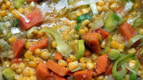 кукурузный суп-пюре с бататом