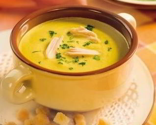 Овощной суп-пюре на курином бульоне