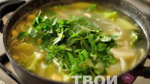 овощной суп-пюре с базиликом