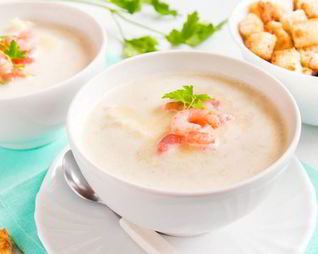 Сливочный рыбный суп-пюре