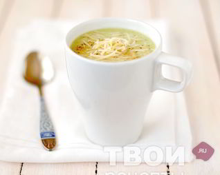 Суп-пюре из брокколи с картофелем и сыром