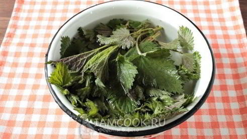 суп-пюре из черешкового сельдерея с крапивой