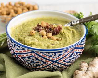 Суп-пюре из горошка и нута