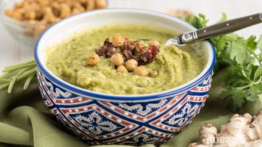 Рецепт суп-пюре из горошка и нута