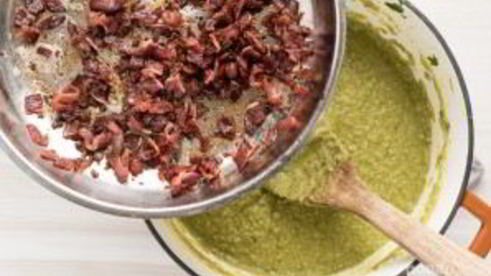 суп-пюре из горошка и нута