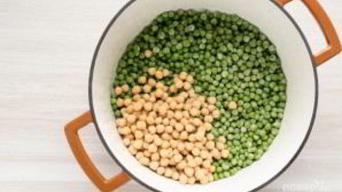 суп-пюре из горошка и нута