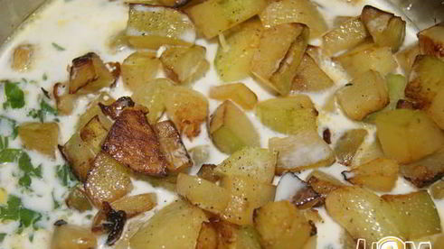 суп-пюре из кабачка с копченостями нежный