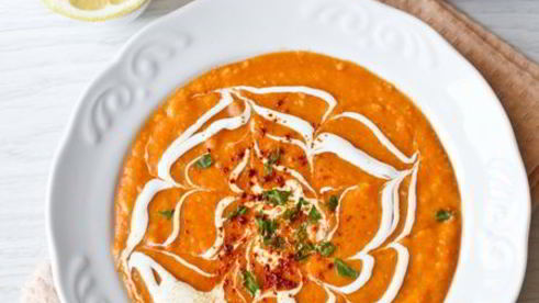 суп-пюре из красной чечевицы