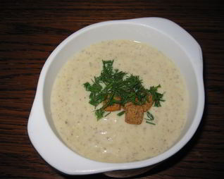 Суп-пюре из шампиньонов