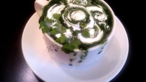 суп пюре из шпината замороженного со сливками