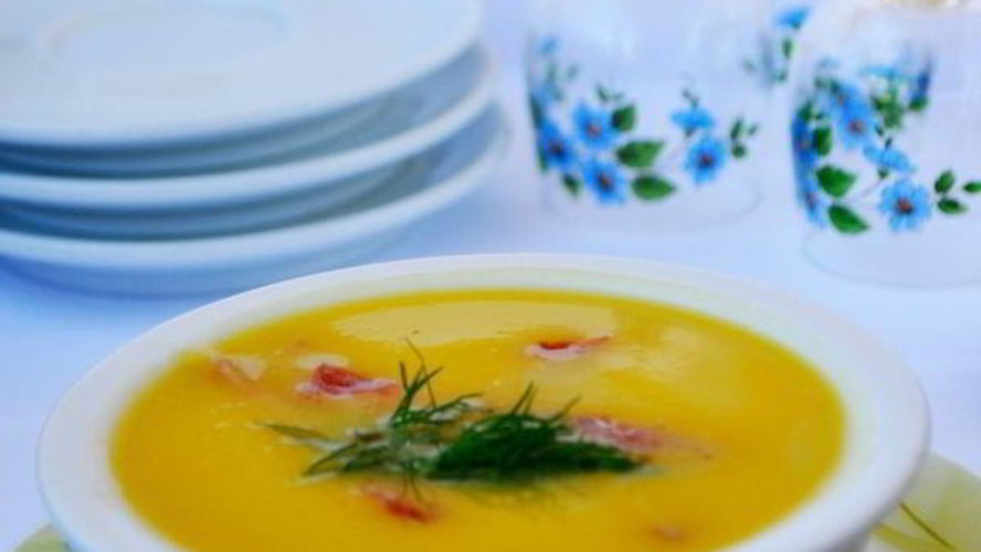 Рецепт суп-пюре овощной с ветчиной