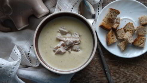 суп пюре с молодым картофелем и кукурузой