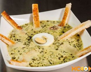 Суп пюре со шпинатом