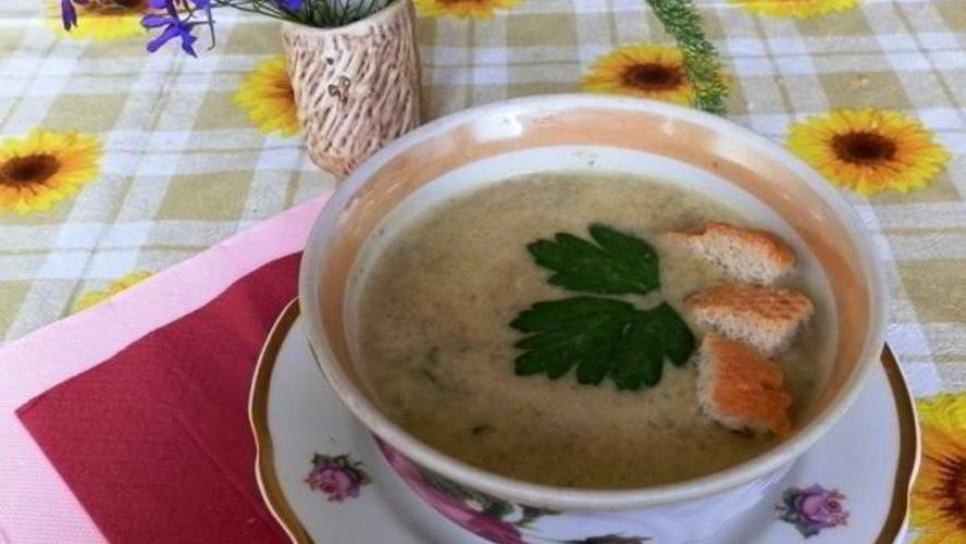 Рецепт суп пюре сырный с шампиньонами