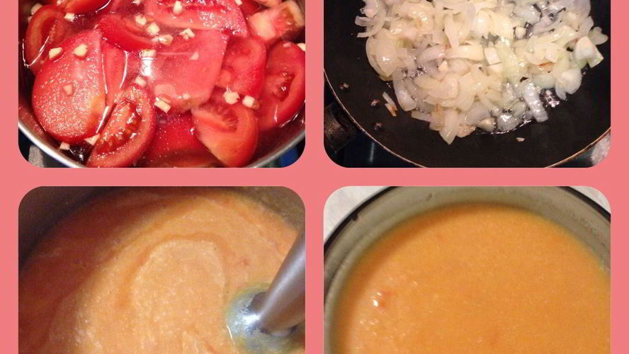 Рецепт томатный суп-пюре с сыром