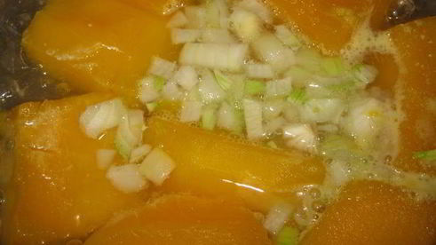 тыквенно-овощной суп-пюре с кроликом